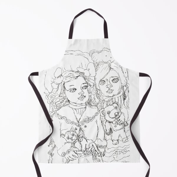 Item preview, Vintage Dolls With Animal Toys (Original Drawing by ACCI)  designed and sold by VanyssaGraphics.