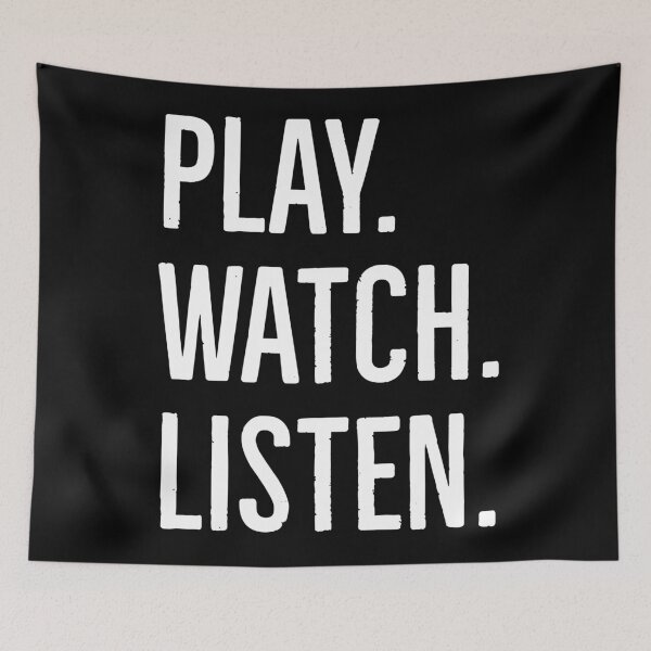 Artikelvorschau, Play Watch Listen entworfen und verkauft von Printeddesignz.