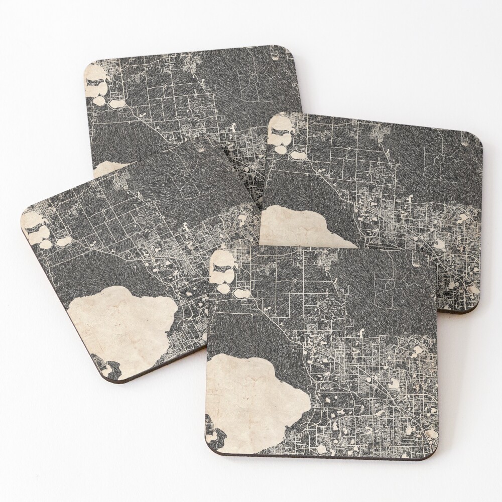 Item preview, Coasters (Set of 4) designed and sold by InkMaps.