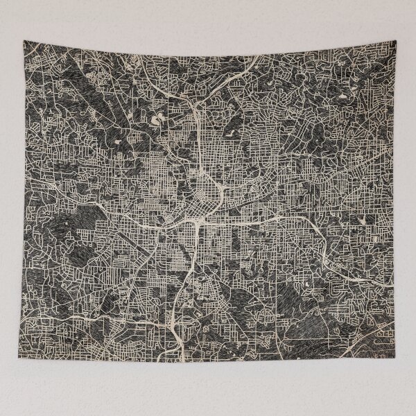 Item preview, ATLANTA map Georgia Ink lines designed and sold by InkMaps.