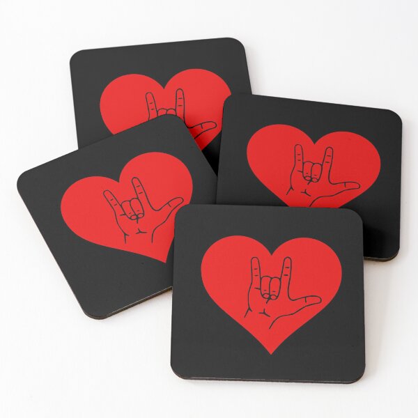Item preview, Love sign hard of hearing american sign language ASL black designed and sold by daguilon.