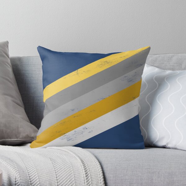 Gray blue and hot sale yellow throw pillows