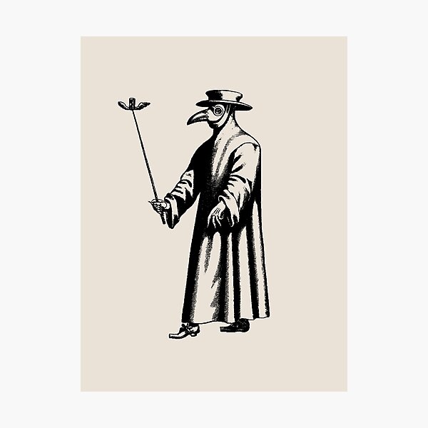 Doc beak - plague doctor / dr. Beak - Pestologist Photographic Print