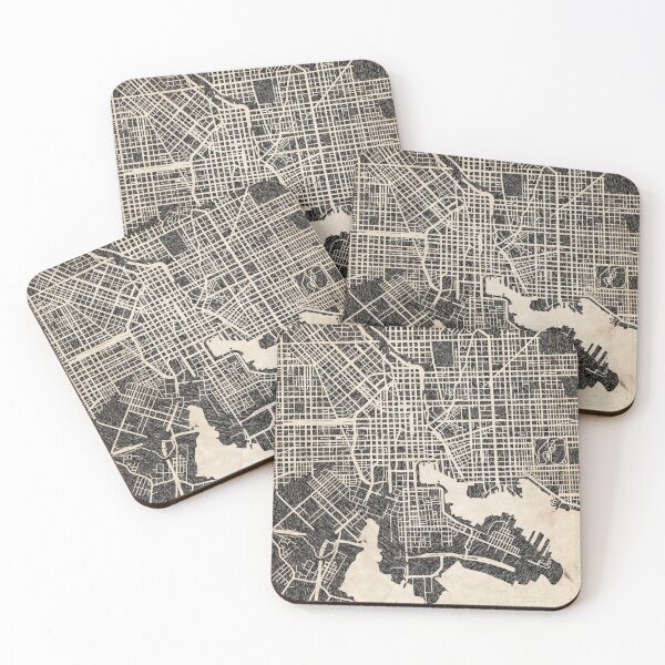 Item preview, BALTIMORE map Maryland Ink lines designed and sold by InkMaps.