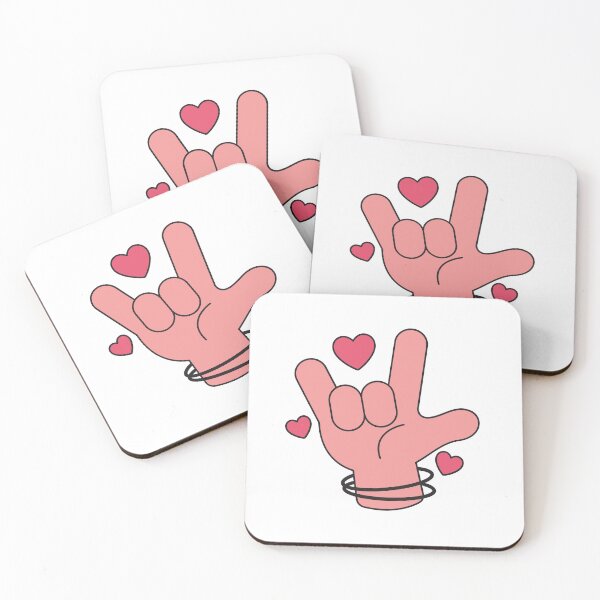 Item preview, Love sign hand hard of hearing american sign language ASL white designed and sold by daguilon.