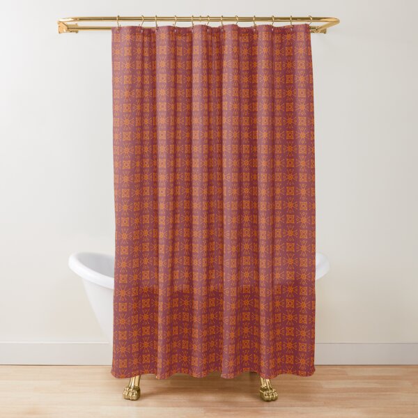 Item preview, Geometric Pattern Doodly Burgundy Orange designed and sold by Antava.