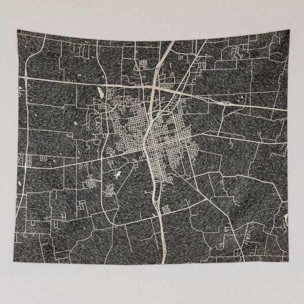 Item preview, CEDAR FALLS map Iowa Ink lines designed and sold by InkMaps.