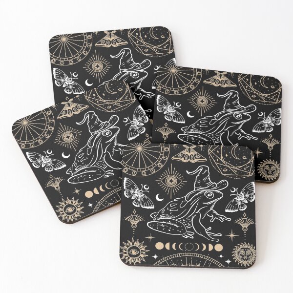 Item preview, Frog Wizard with Magic Moon Phases: Dark Academia Aesthetic, Cottagecore Tarot Card, Fairycore Froggy, Gremlincore Grunge, Gothic Witch Occult Look designed and sold by MinistryOfFrogs.