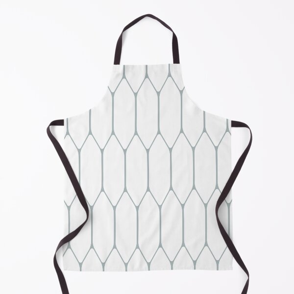 Item preview, Long Honeycomb Minimalist Geometric Pattern in White and Light Blue-Grey designed and sold by kierkegaard.