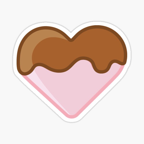Chocolate Covered Heart Candy Sticker