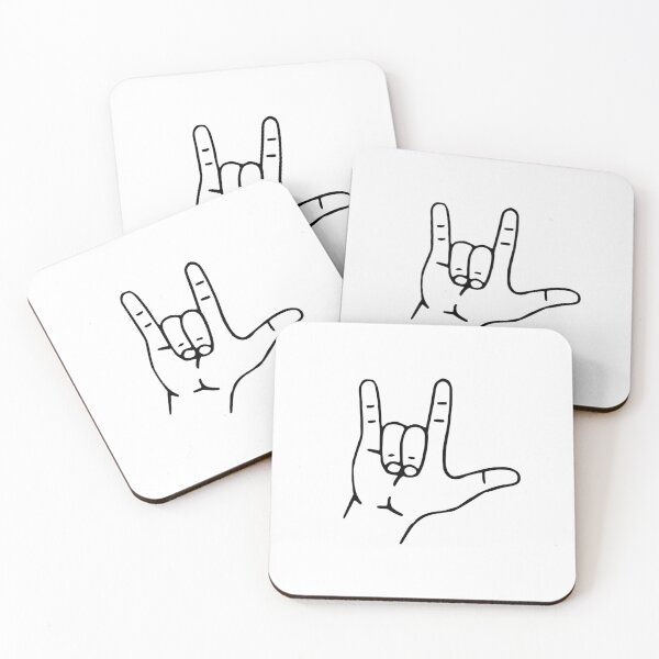 Item preview, Love sign hard of hearing american sign language ASL white designed and sold by daguilon.