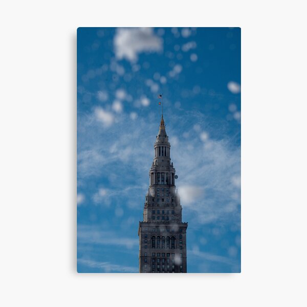 Terminal Tower in the snow Canvas Print