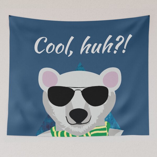Item preview, Cool, huh?! cool polar bear blue design designed and sold by myseptember18th.