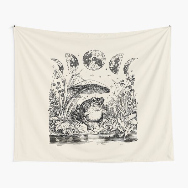 Item preview, Cottagecore Aesthetic Frog, Mushroom Moon Witchcraft: Vintage Dark Academia, Goblincore Froggy, Emo Grunge Nature Fantasy, Fairycore Toad in Toadstool Pond designed and sold by MinistryOfFrogs.