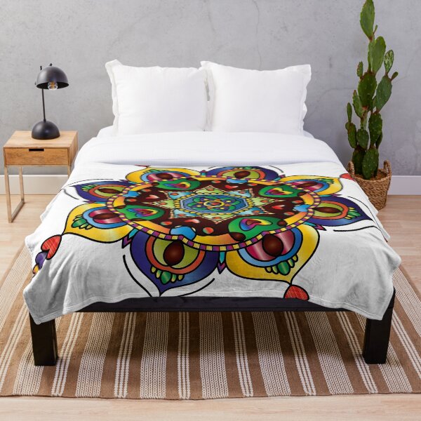 Aperçu de l'œuvre Mandala relaxant et coloré, Mandala abstrait créée et vendue par orangeblue21.