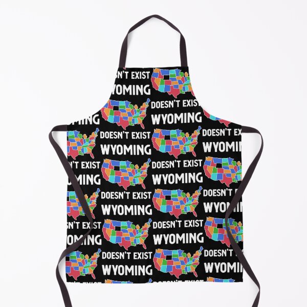 Item preview, US Map Wyoming Doesn't Exist Conspiracy Theory print designed and sold by jakehughes2015.