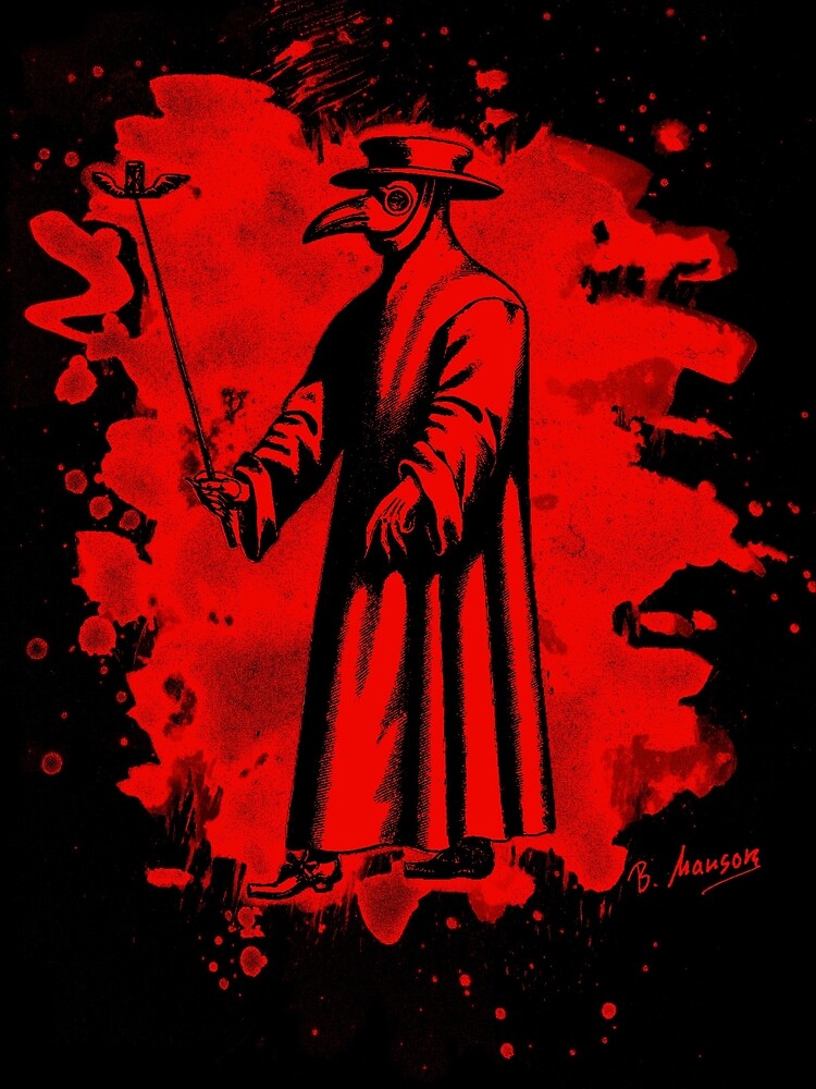 Doc beak - plague - bleached red" Postcardundefined Bela-Manson | Redbubble
