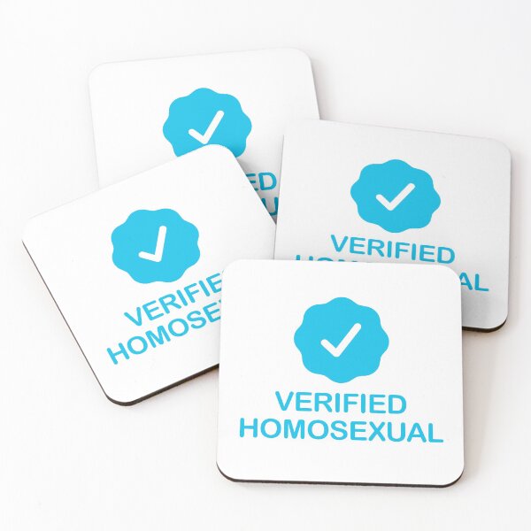 Item preview, Verified Homosexual with Blue Checkmark designed and sold by ClickForMore.