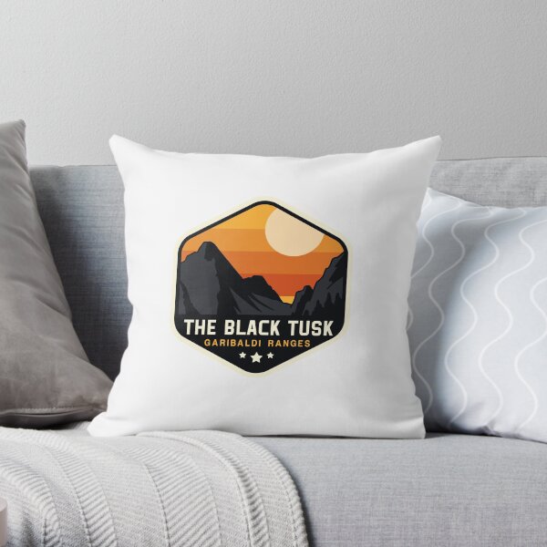 The Black Tusk Throw Pillow