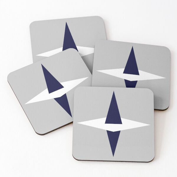 Item preview, Mid Century Star White Navy Blue And Silver Gray designed and sold by rewstudio.