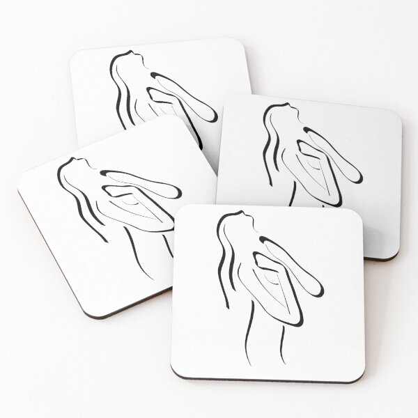 Item preview, WOMAN WASHING HAIR LINE ART | Drawing minimalism female silhouette art designed and sold by yourtravelguide.