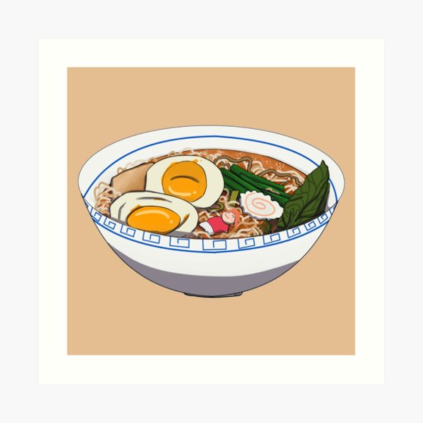 Anime ramen bowl Art Print