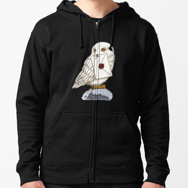 White Owl Zipped Hoodie