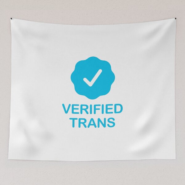 Item preview, Verified Trans with Blue Checkmark designed and sold by ClickForMore.