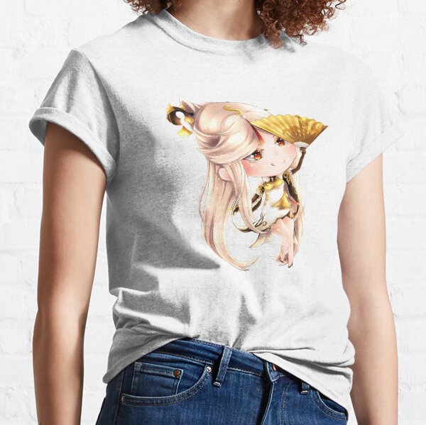 Ningguang - Genshin Impact chibi mignon fille éventail chinois chine jeu vidéo T-shirt classique