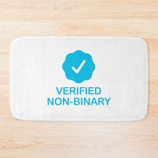 Item preview, Verified Non-Binary with Blue Checkmark designed and sold by ClickForMore.