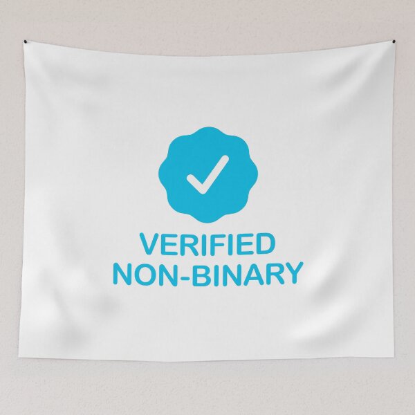 Item preview, Verified Non-Binary with Blue Checkmark designed and sold by ClickForMore.