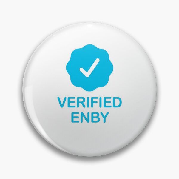 Item preview, Verified Enby (Non-Binary) with Blue Checkmark designed and sold by ClickForMore.