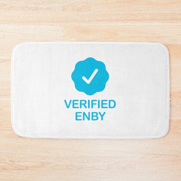 Item preview, Verified Enby (Non-Binary) with Blue Checkmark designed and sold by ClickForMore.