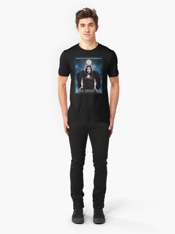 Alternate view of Night of 1000 Stevies 26: Dark Daughters T Shirts Benefit Animals Slim Fit T-Shirt