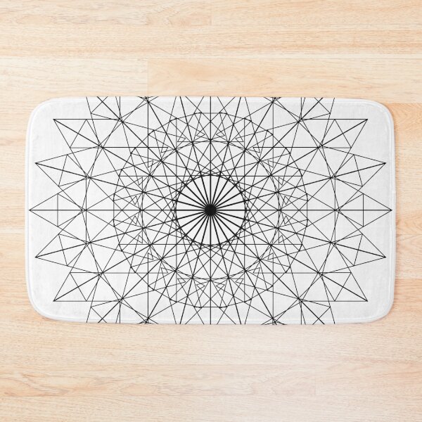 Item preview, Black and White Mandala Fractal Sacred Geometry designed and sold by SacredJoyometry.