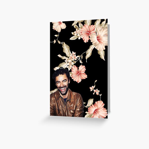 Aidan Turner Floral Design Greeting Card