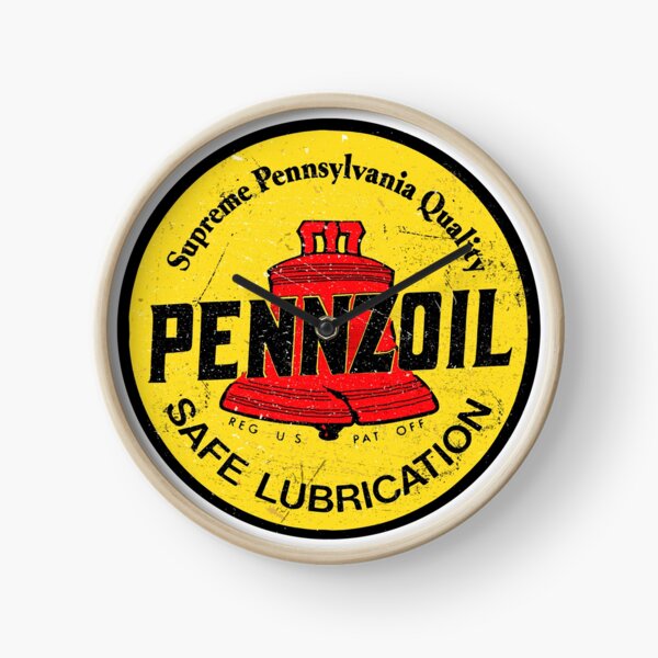 Pennzoil oil company vintage sign Clock