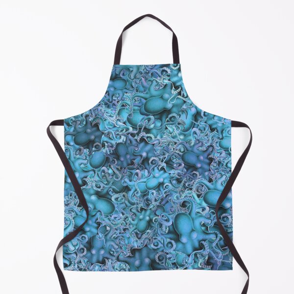 Item preview, Blue on Blue vintage octopus pattern designed and sold by aeolia.
