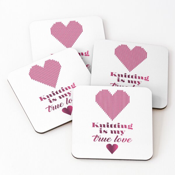 Item preview, Knitting is my true love, quote for knitters designed and sold by IngaDesign.