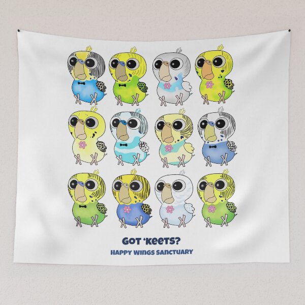 Item preview, HWS Nerdy Birdy ~ Budgie/Parakeet designed and sold by HappyWings.