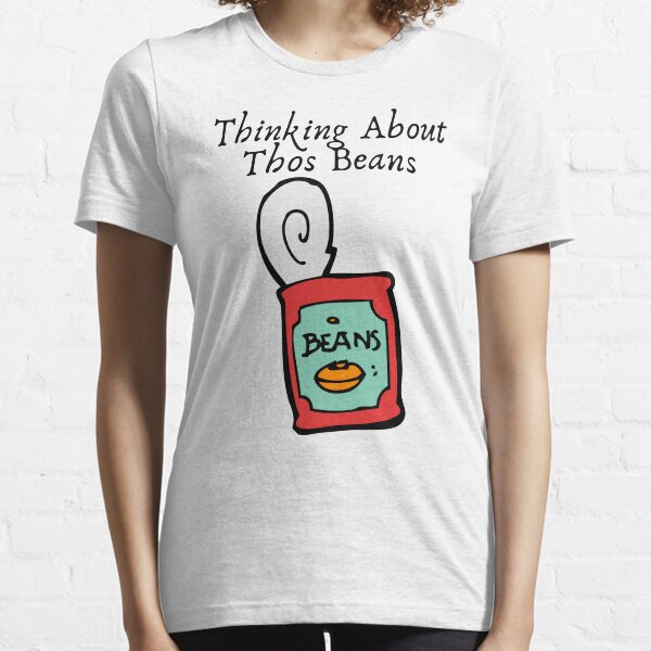 Vista previa del artículo con la obra «Pensando en Thos Beans», diseñado y vendido por WorldPrintTees.