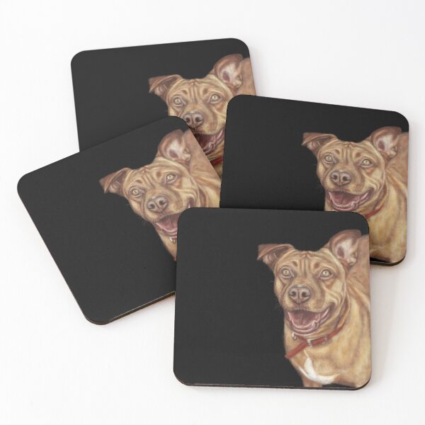Item preview, Pitbull Terrier Dog Painting designed and sold by Justin Fowler Art.