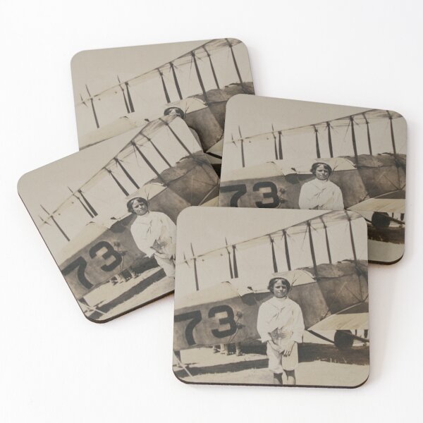 Item preview, 1917 Vintage Biplane with Young Man on Mexican Border designed and sold by mydesignsbylar.