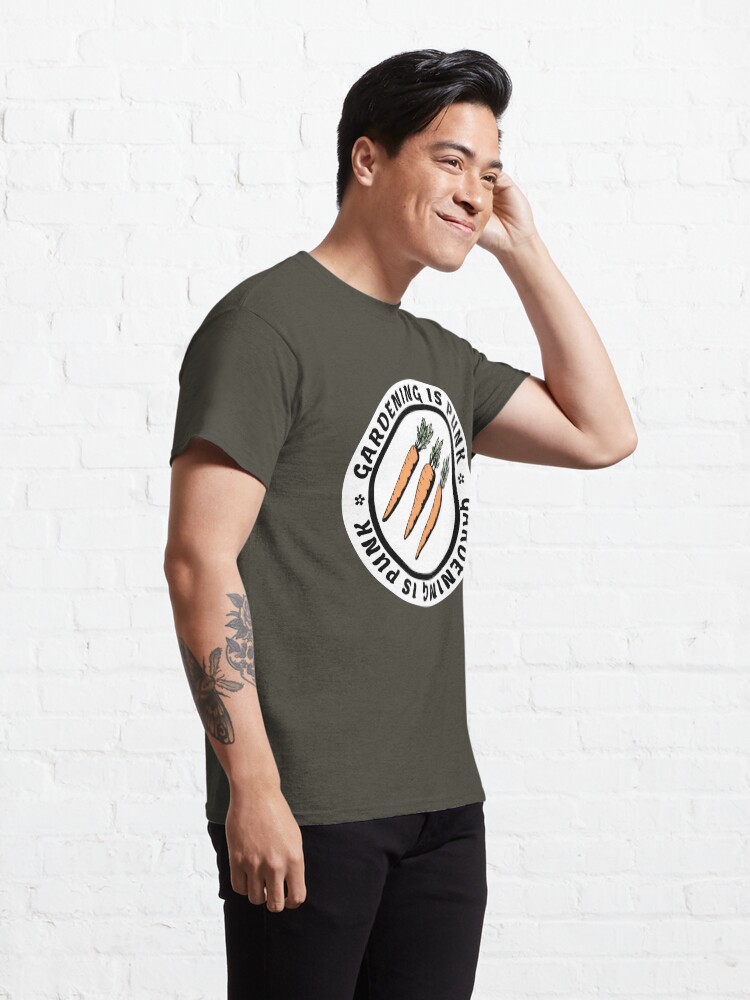 Alternate view of gardening is punk | antifascist 3 arrows | carrots Classic T-Shirt