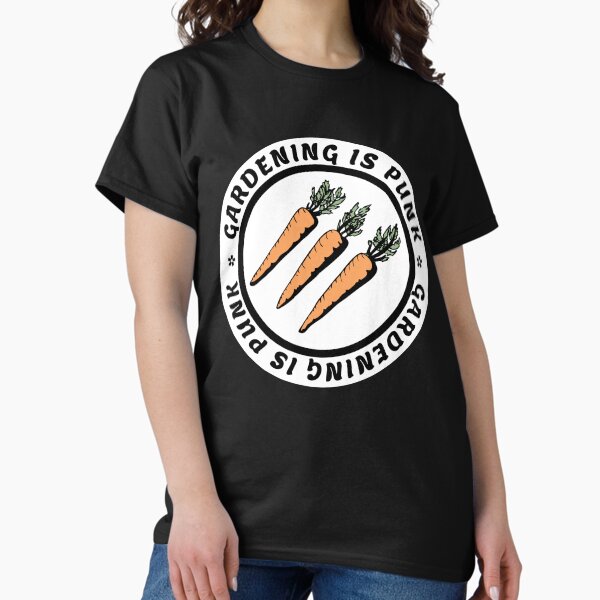 Vista previa del artículo con la obra «la jardinería es punk | antifascista 3 flechas | zanahorias», diseñado y vendido por craftordiy.art.