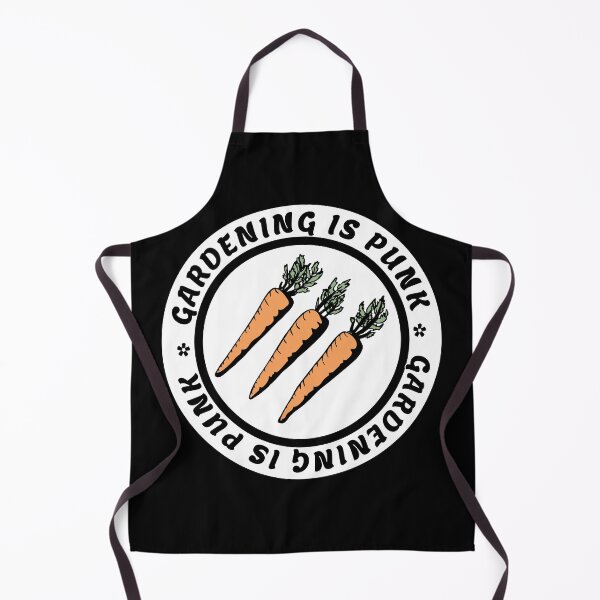 gardening is punk | antifascist 3 arrows | carrots Apron