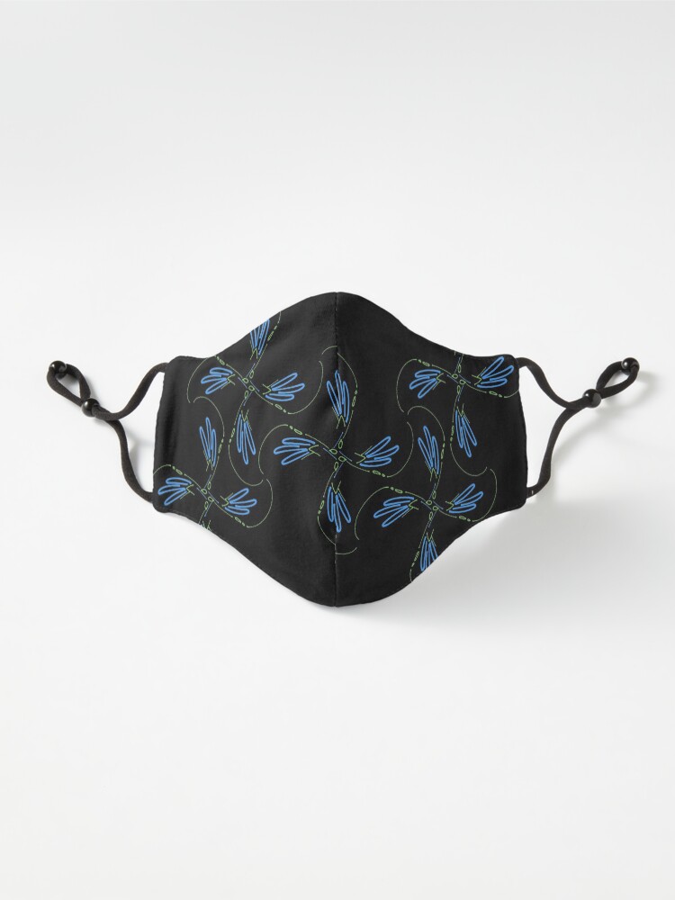 Alternate view of Sketchy Blue Green Pattern Mask