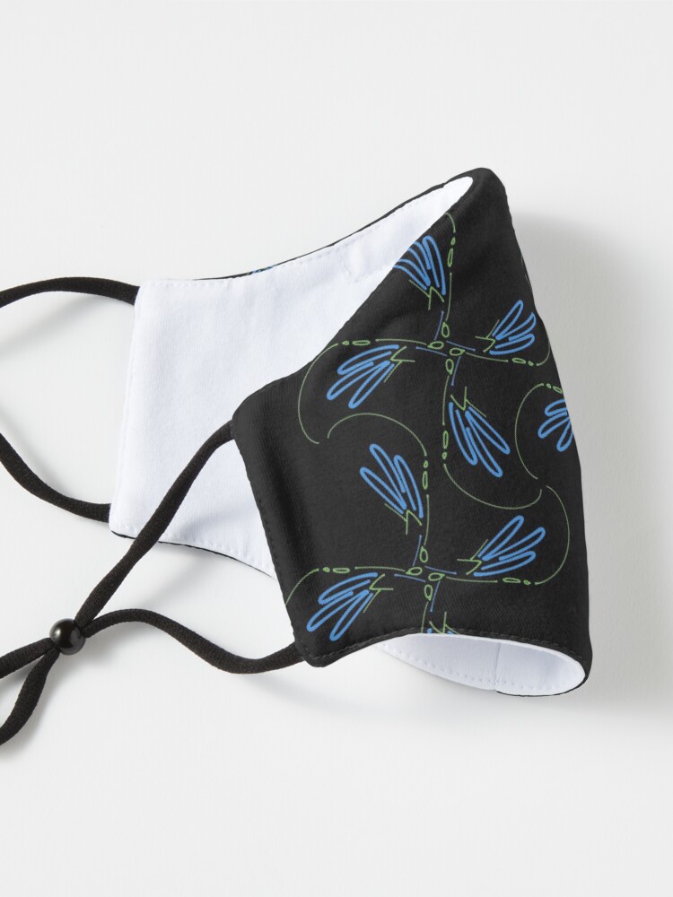 Alternate view of Sketchy Blue Green Pattern Mask