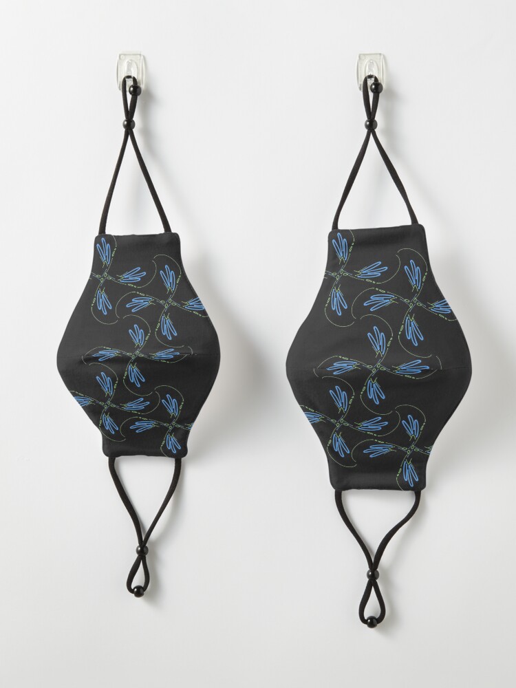 Alternate view of Sketchy Blue Green Pattern Mask