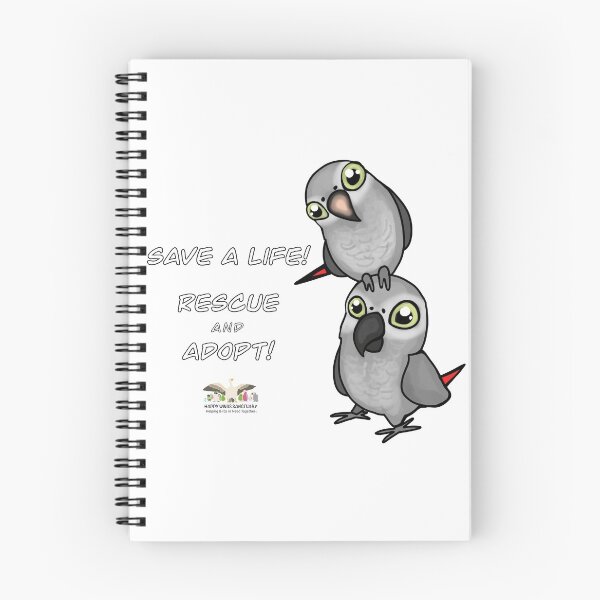 Item preview, Save a Life!  Rescue & Adopt ~ African Grey  designed and sold by HappyWings.
